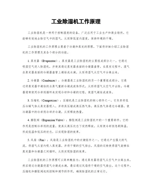 工业除湿机工作原理