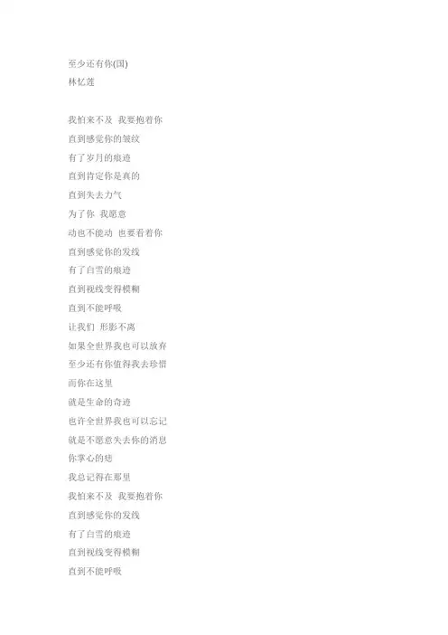 至少还有你   歌词