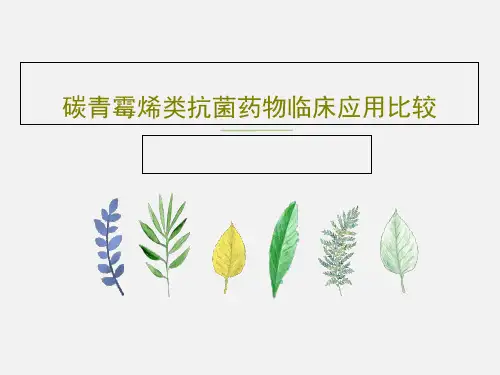 碳青霉烯类抗菌药物临床应用比较35页PPT
