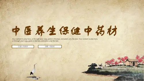 中医养生保健中药材PPT模板