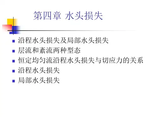 水力学 第四章_水头损失