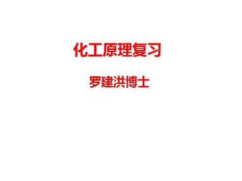 四川大学化工原理总复习罗建洪资料