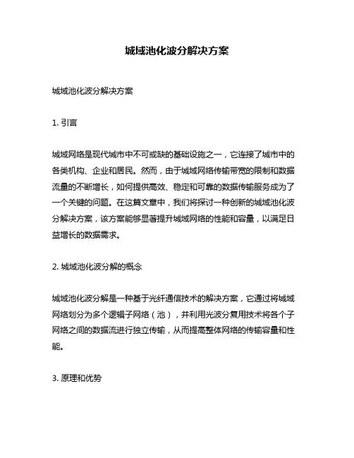 城域池化波分解决方案