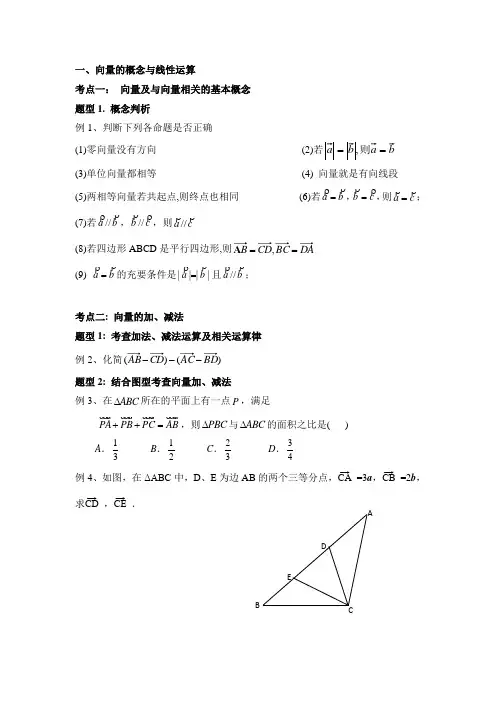 (完整word)平面向量讲义(知识点+例题),推荐文档