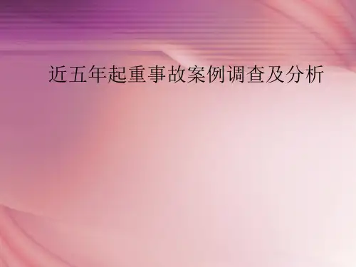 近五年起重事故案例调查及分析课件