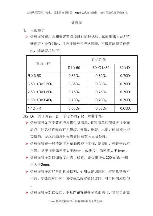 锅炉受热面安装作业指导书