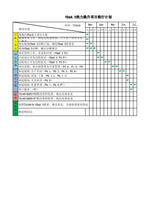 VDA6.3推进计划