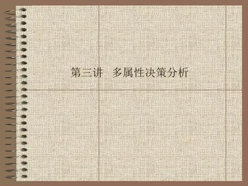 【精品】03多属性决策分析