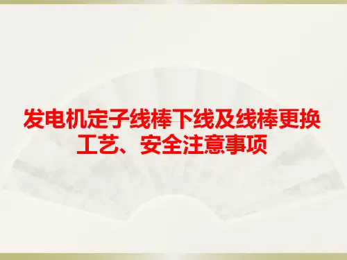 发电机定子线棒下线及线棒更换工艺、安全注意事项