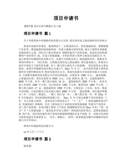 项目申请书
