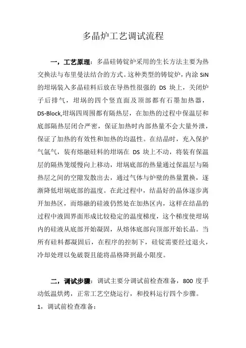 多晶炉工艺调试流程20160330