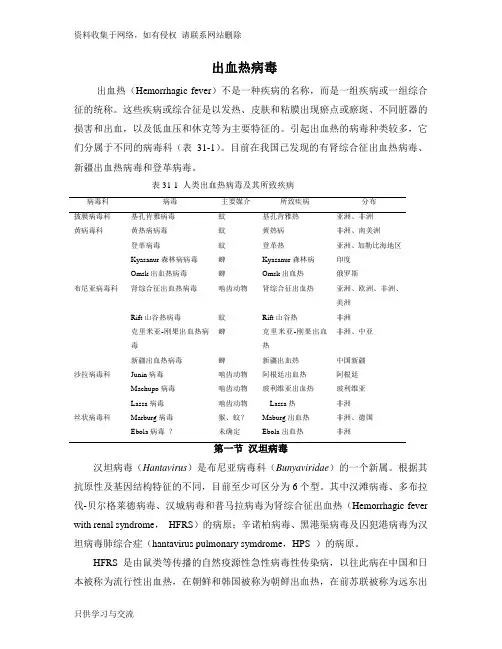 出血热病毒介绍