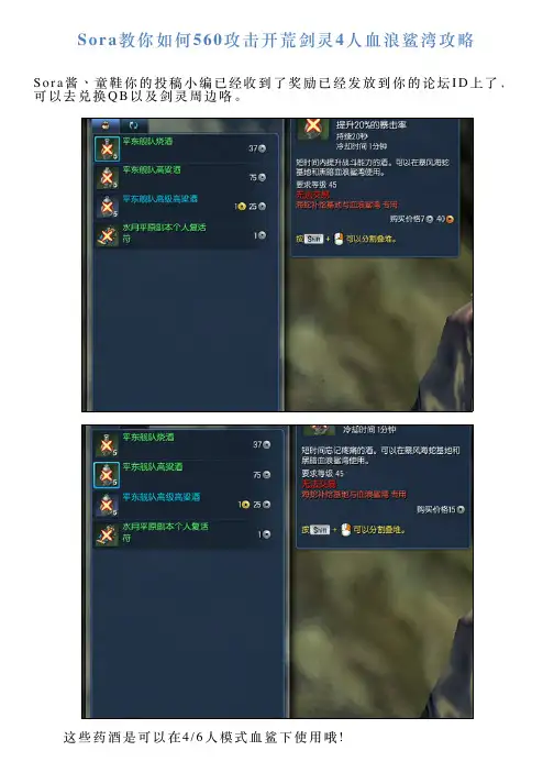 Sora教你如何560攻击开荒剑灵4人血浪鲨湾攻略