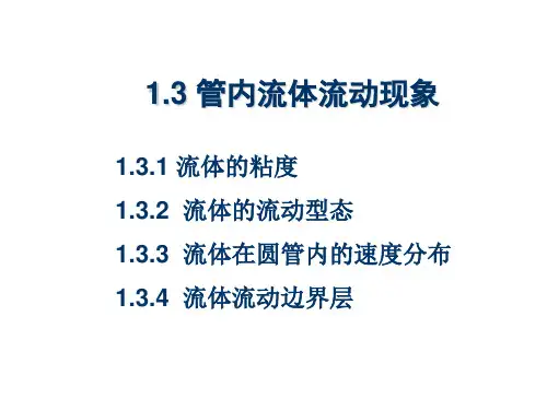 化工原理管内流体流动现象