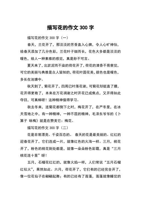 描写花的作文300字