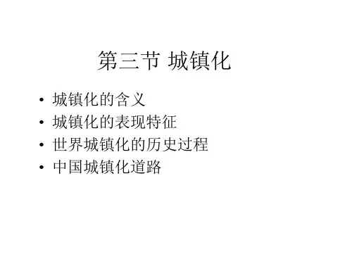城镇化与中国城镇化基本内容
