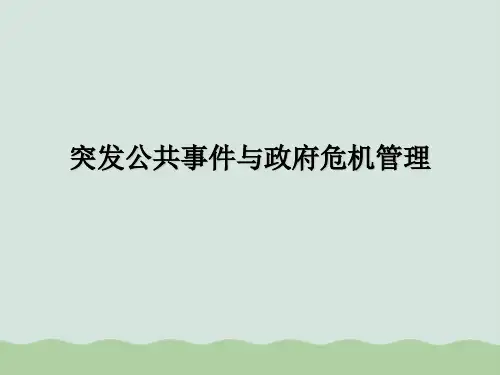 突发公共事件与政府危机管理PPT(共75页)