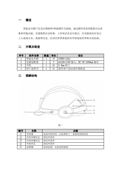 智能安全帽用户说明书