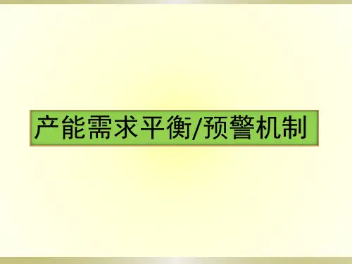 产能与生产负荷分析PPT课件