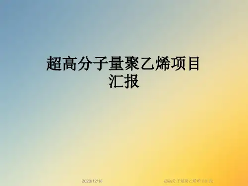 超高分子量聚乙烯项目汇报