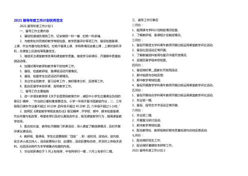 2021督导年度工作计划优秀范文