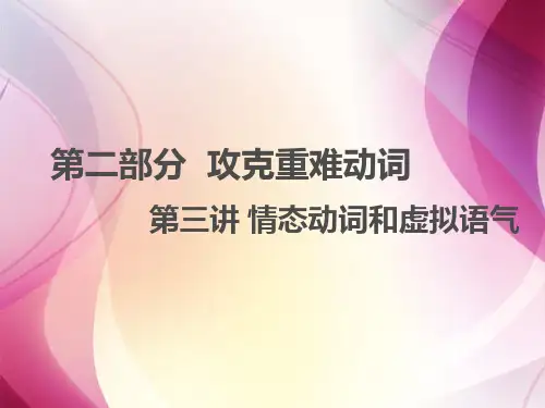 一轮复习英语人教全国版课件语法第二部分第三讲情态动词和虚拟语气