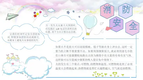 消防安全知识教育电子小报可编辑修改word电子小报手抄报