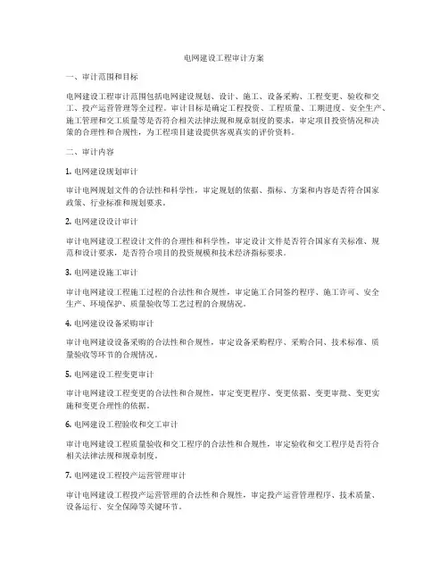电网建设工程审计方案
