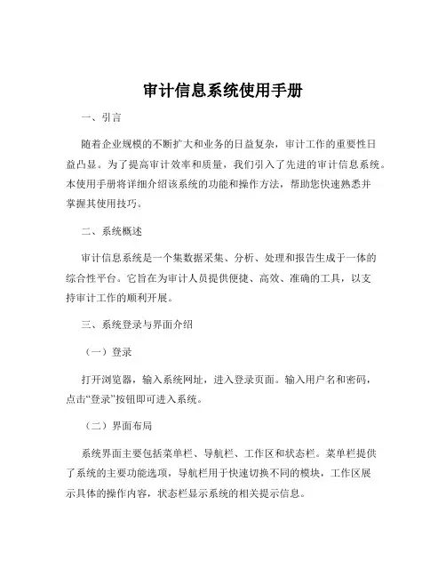 审计信息系统使用手册