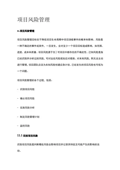 项目风险管理[全]