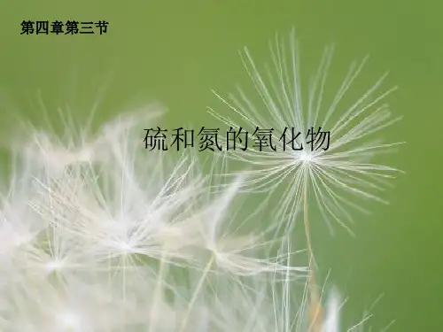 硫和氮的氧化物PPT教学课件