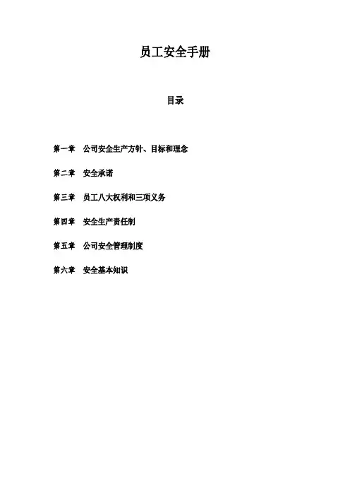 员工安全手册45941