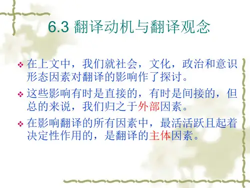 翻译概论第六章