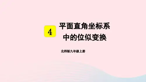  九年级数学上册第四章图形的相似8图形的位似第2课时平面直角坐标系中的位似变换上课课件新版北师大版