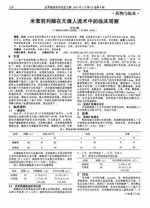 米索前列醇在无痛人流术中的临床观察