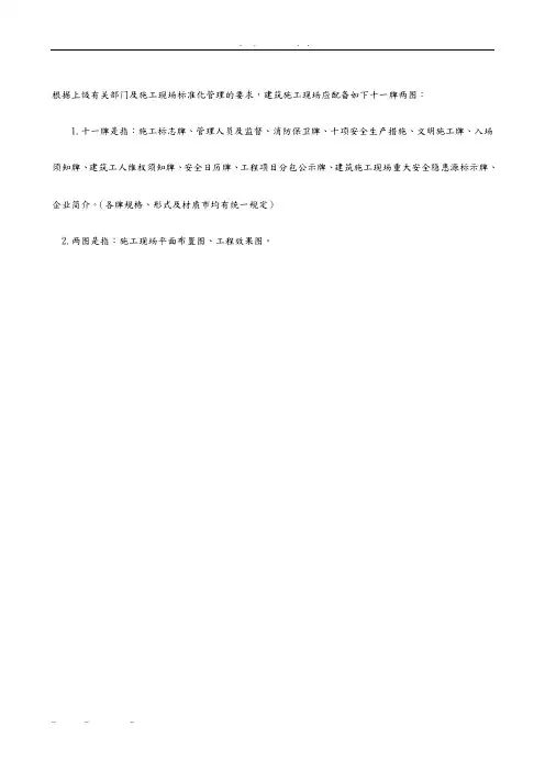 建筑施工现场十一牌二图