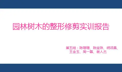 园林树木的整形修剪实训报告