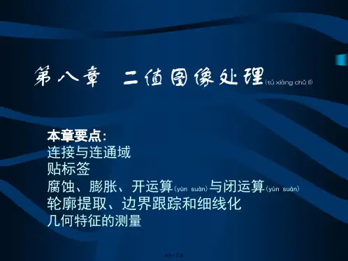 图像检测-8二值图像处理