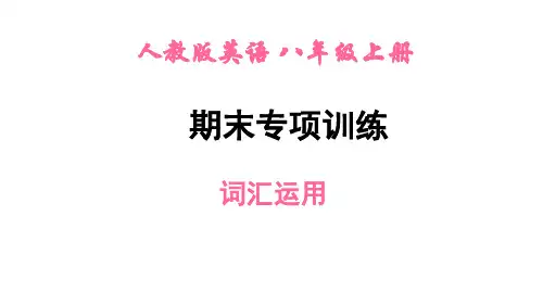 人教版英语八年级上册   期末复习    词汇运用   专项训练