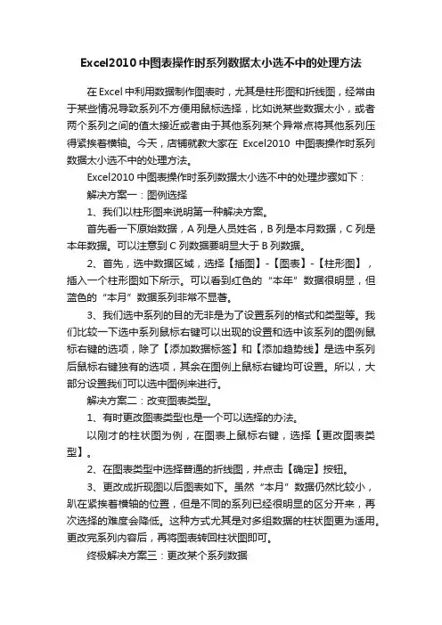 Excel2010中图表操作时系列数据太小选不中的处理方法
