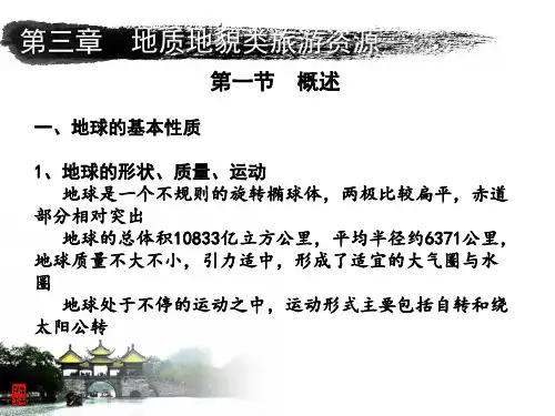 地质地貌旅游资源 课件