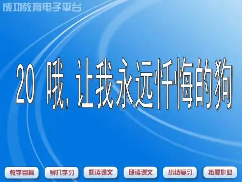 20让我永远忏悔的狗