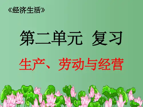 高考政治一轮复习 第六课 投资理财的选择