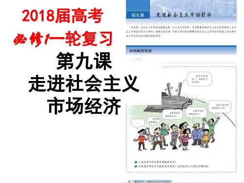 2018年高考政治一轮复习：必修一第九课《走进社会主义市场经济》课件(共21张PPT)