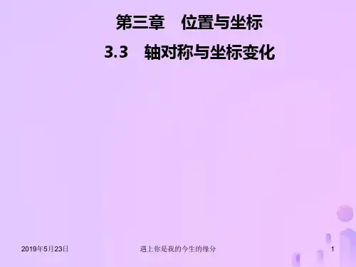 季八年级数学上册第三章位置与坐标3.3轴对称与坐标变化北师大版176