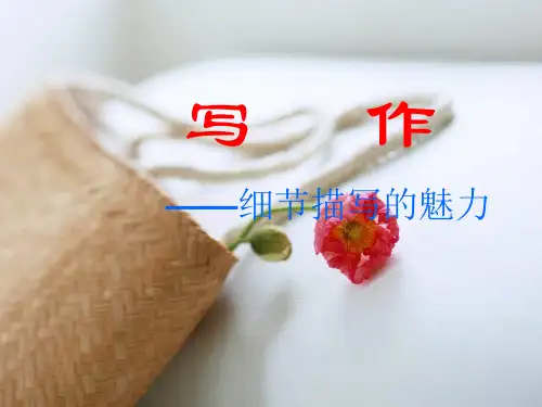 作文-初中作文指导：写作——细节描写的魅力ppt优秀PPT