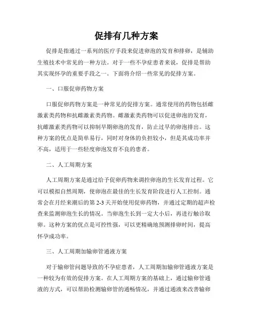 促排有几种方案