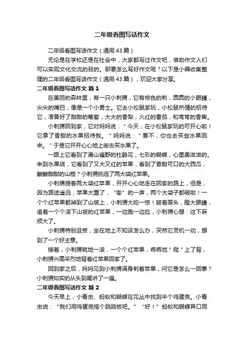 二年级看图写话作文（通用43篇）