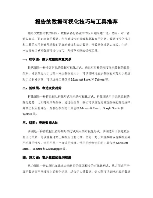 报告的数据可视化技巧与工具推荐