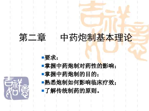 第二章   中药炮制基本理论汇总